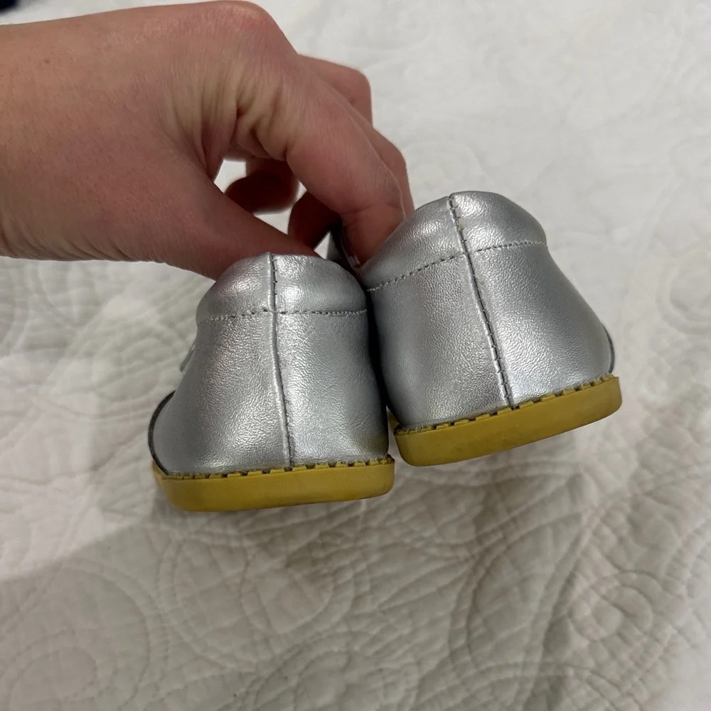Livie & Luca Metallic Silver Mary Jane Toddler Shoes
